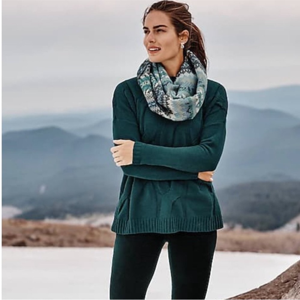 J. Jill Cabled Chenille Sweater Medium